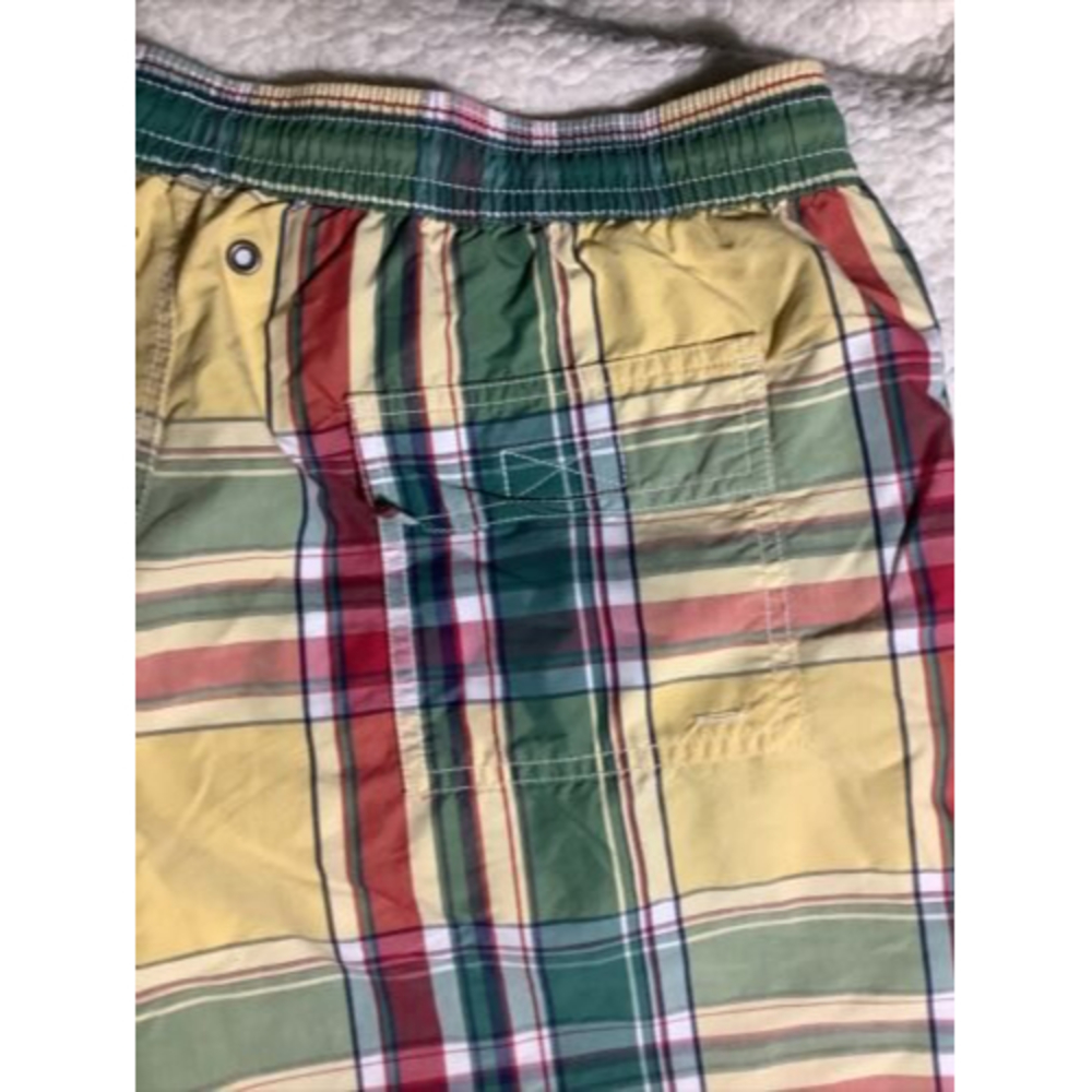 SOLD* POLO RALPH LAUREN PLAID SWIM SHORTS TRUNKS | SWIMWEAR BEACH | Size X-L - Picture 9 of 10